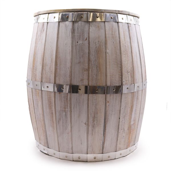 Beer Barrel Table - Whitewash 60x48,5cm