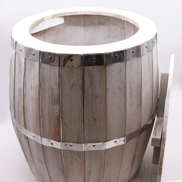 Beer Barrel Table - Whitewash 60x48,5cm
