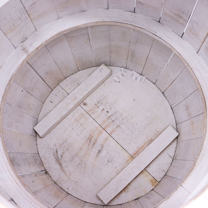 Beer Barrel Table - Whitewash 60x48,5cm