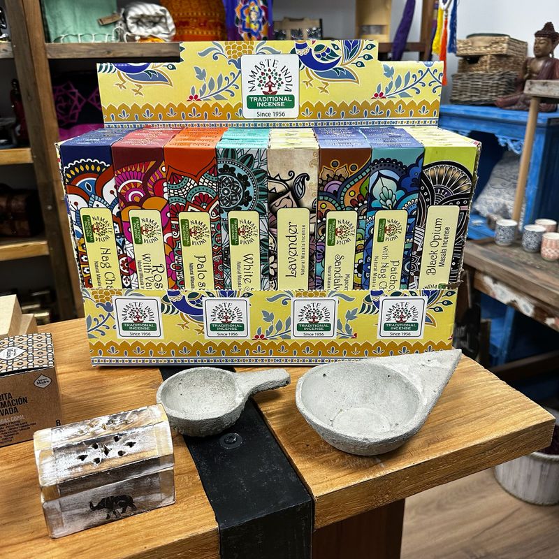 Namaste Mandala Masala Incense Display Pack (6x8 Fragrance)