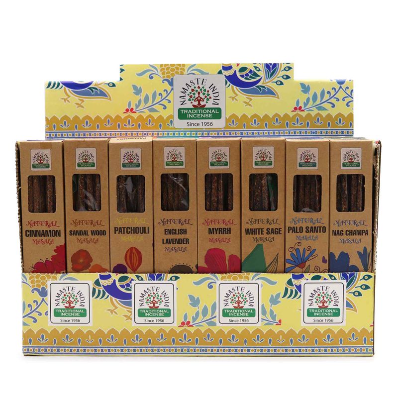Natural Botanical Masala Incense Display Starter (6x8 Fragrance)