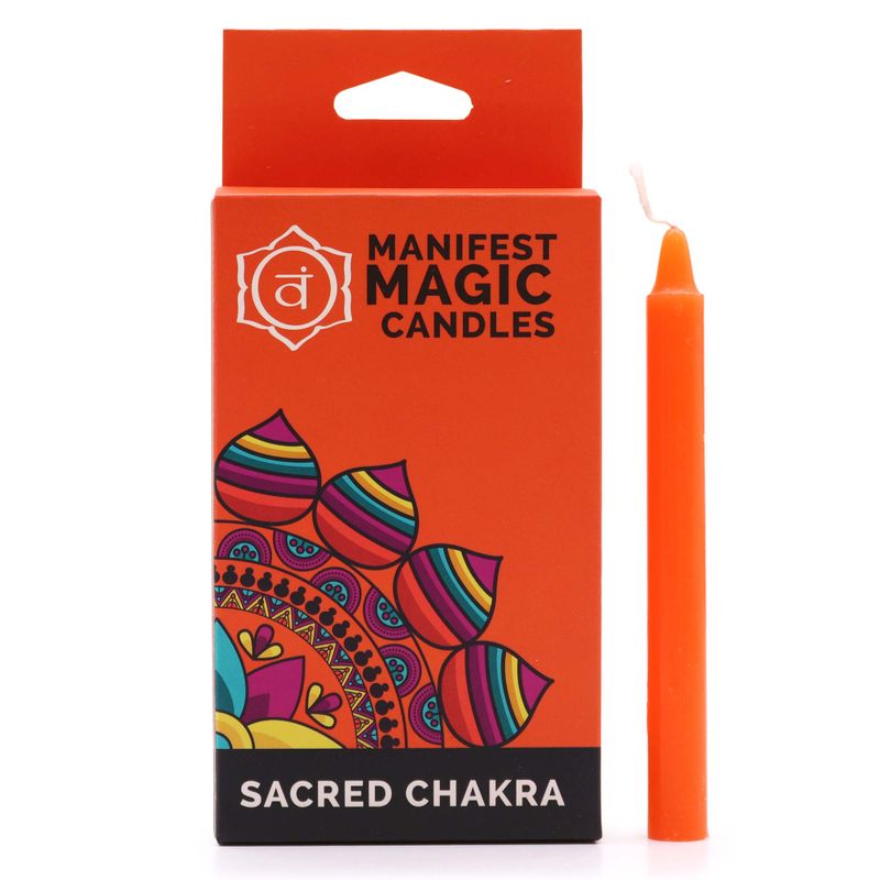 Manifest Magic Candles (set of 12) - Orange - Sacred Chakra