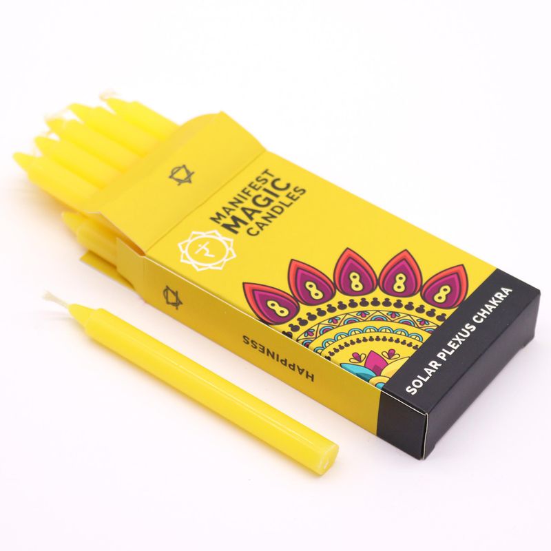 Manifest Magic Candles (set of 12) - Yellow - Solar Plexus Chakra
