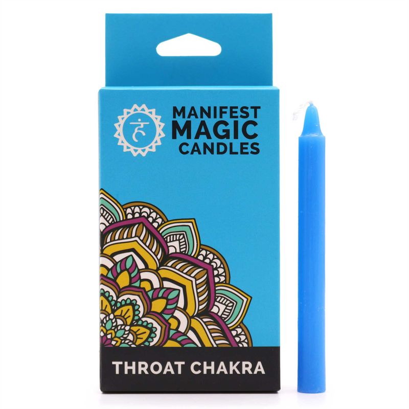 Manifest Magic Candles (set of 12) - Blue - Throat Chakra