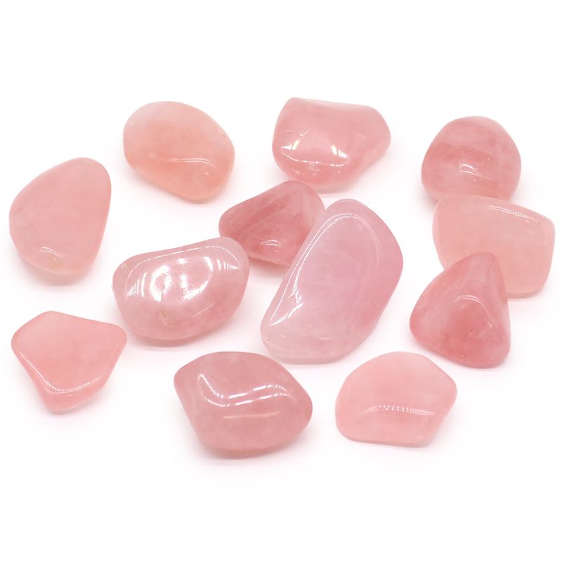 Pack of 18 XL Tumble Stones - Rose Quartz