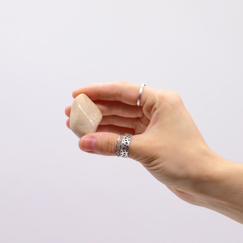 XL Tumble Stones - Agatised Coral