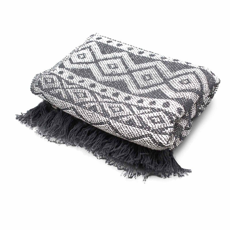 Boho Comfort Throw - 125x150cm - Grey Geometric