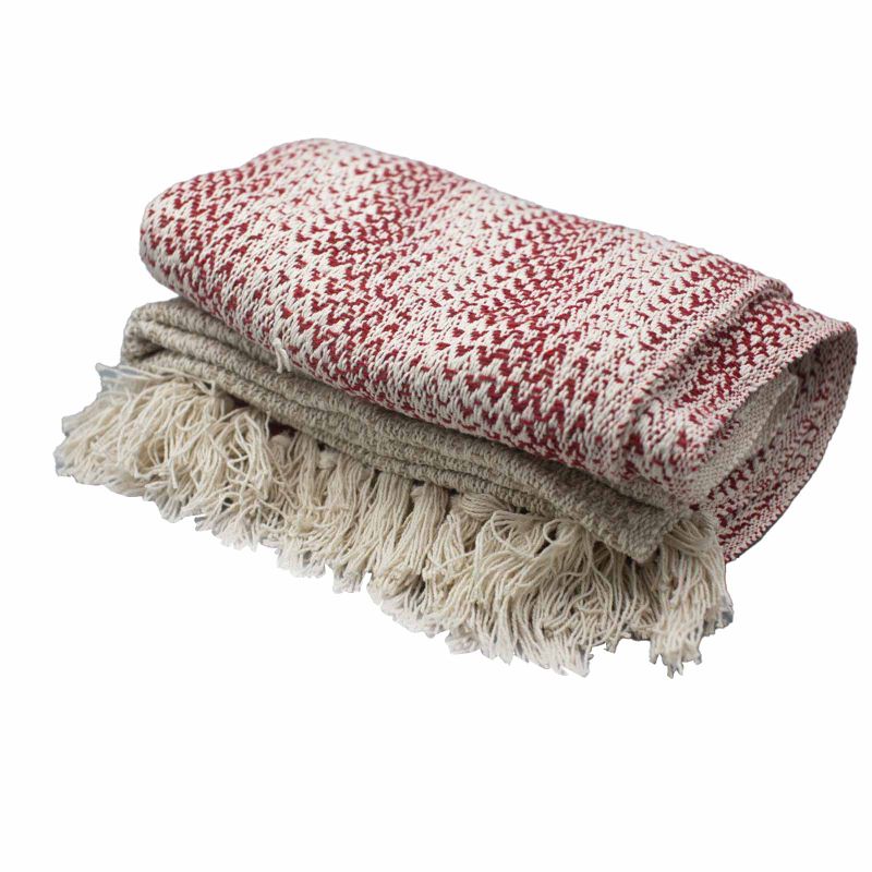 Boho Comfort Throw - 125x150cm - Ruby Two Tone