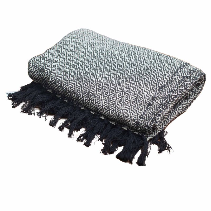 Boho Comfort Throw - 125x150cm - Charcoal