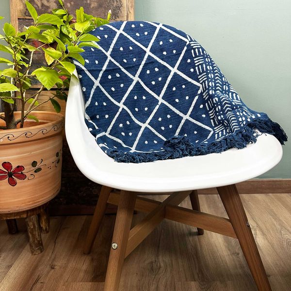 Handmade Indigo Throw