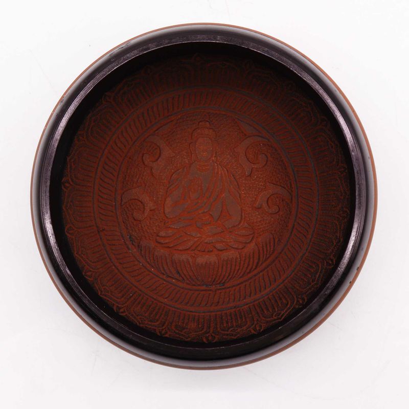 Earth Power Singing Bowl - Clay Om Buddha - 16cm