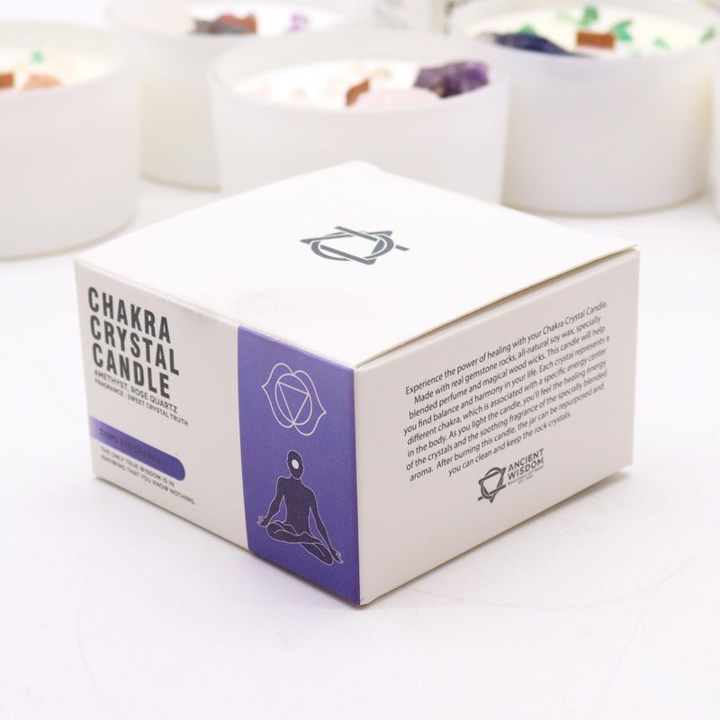 Chakra Crystal Candle - Third Eye Chakra