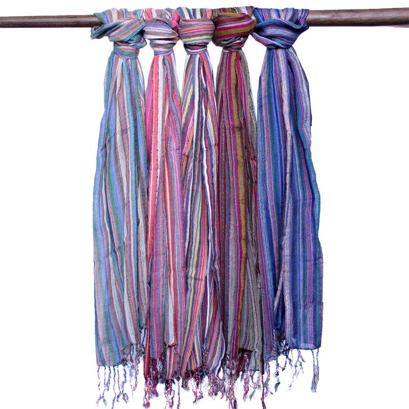 Indian Boho Scarves -56x183cm - Random Purples