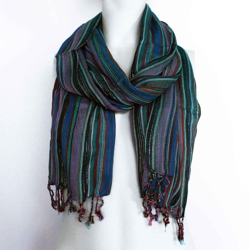 Indian Boho Scarves -56x183cm - Random Purples