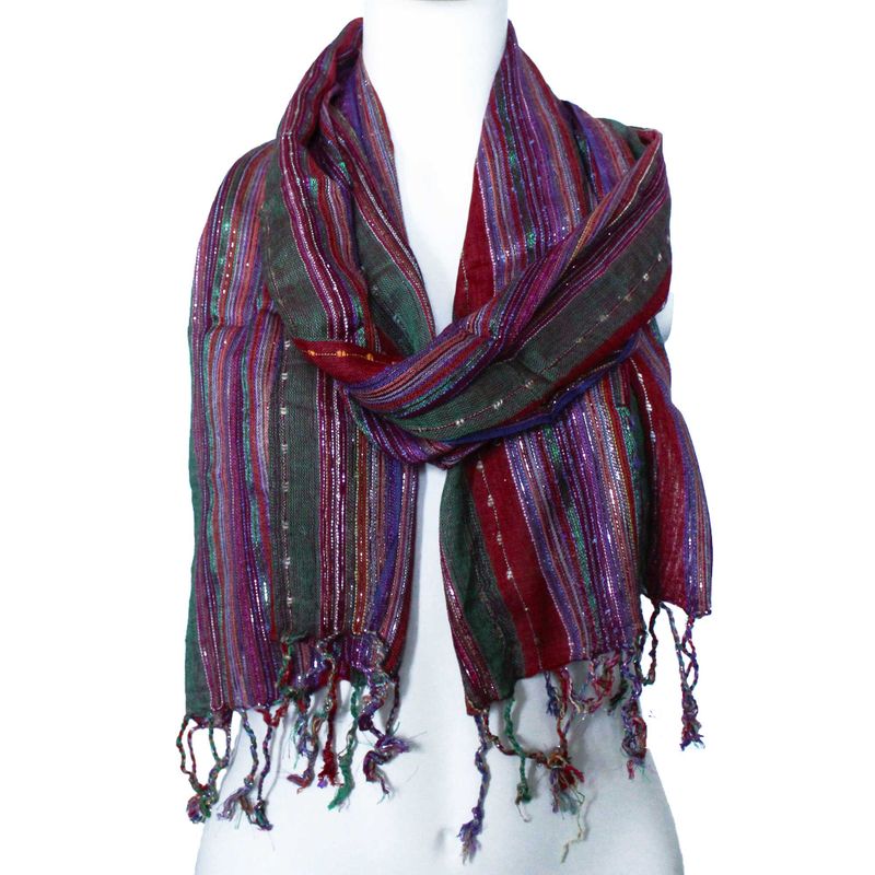Indian Boho Scarves - 56x183cm - Random Greens