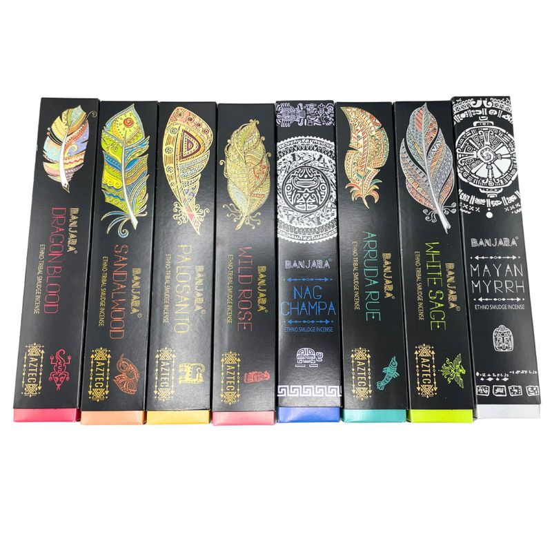 Banjara Tribal Smudge Incense - ( 6 packs of 8 fragrances )