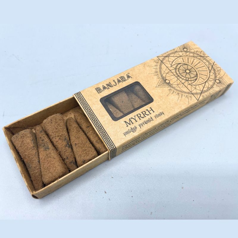 Banjara Smudge Pyramid Cones - Myrrh