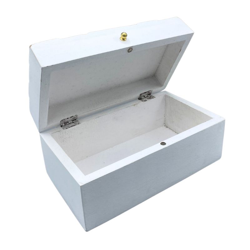 Vintage Deco - Multi Purpose Box - 22x12x10cm - White Diamonds