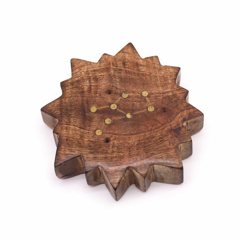 Engraved and Brass Zodiac Sign Incense Burners - Sun