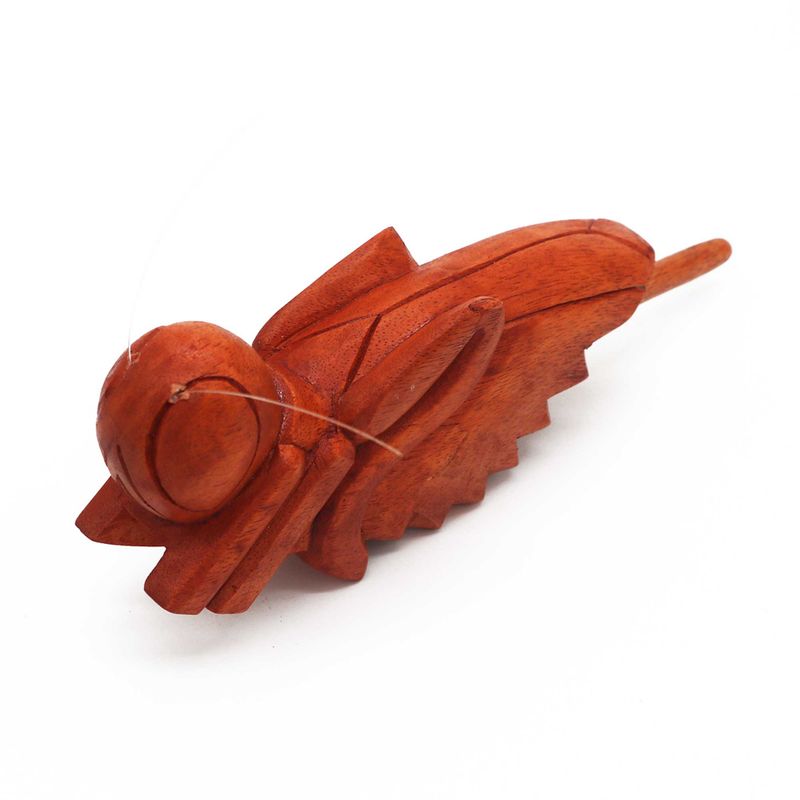 Chirping Wooden Grasshopper