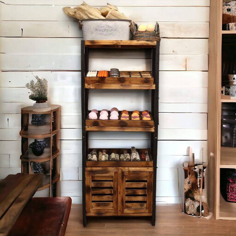 Standard Four Shelf Stand & Cupboard