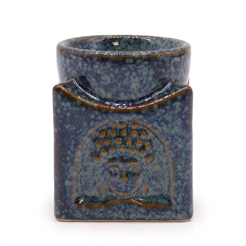 Square Buddha Oil Burner - Dusty Blue