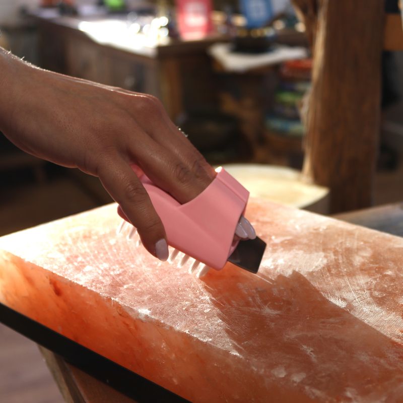 Himalayan Salt Block Cleaning Brush ( assorted colours)