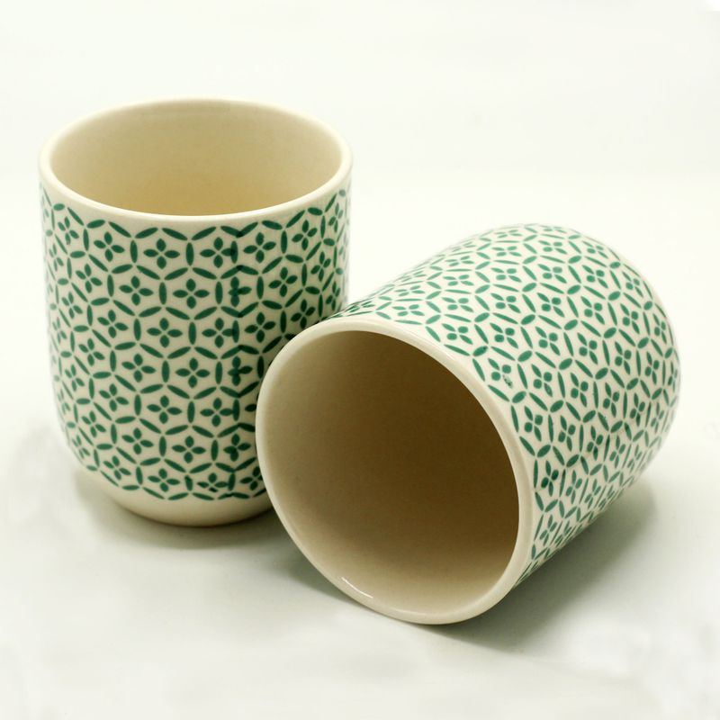 Herbal Tea Cup - Green Mosaic