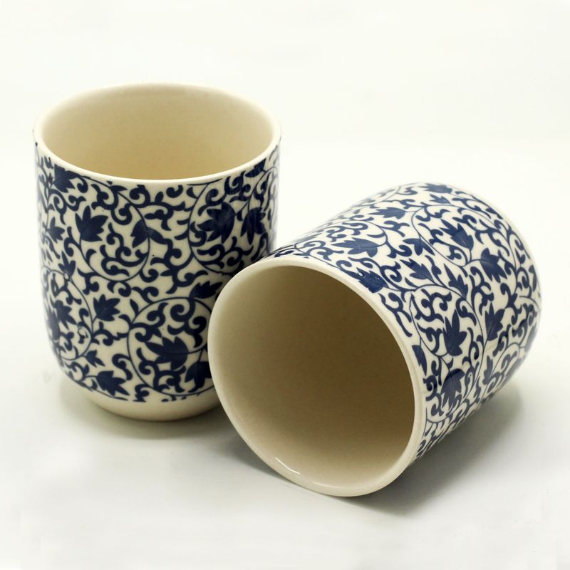 Herbal Tea Cup - Blue Pattern