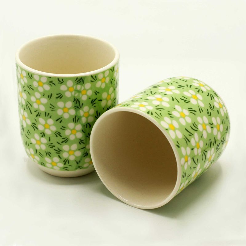 Herbal Tea Cup - Green Daisey