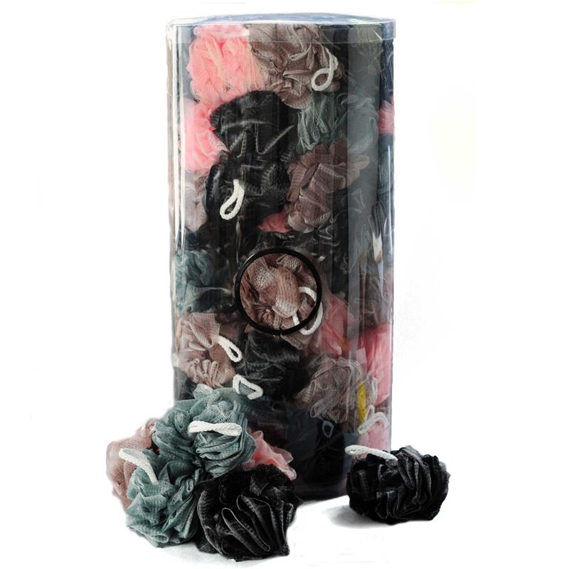 Tube of 100 Two Tones Scrunchies 4 asst (display tube) - 50gm