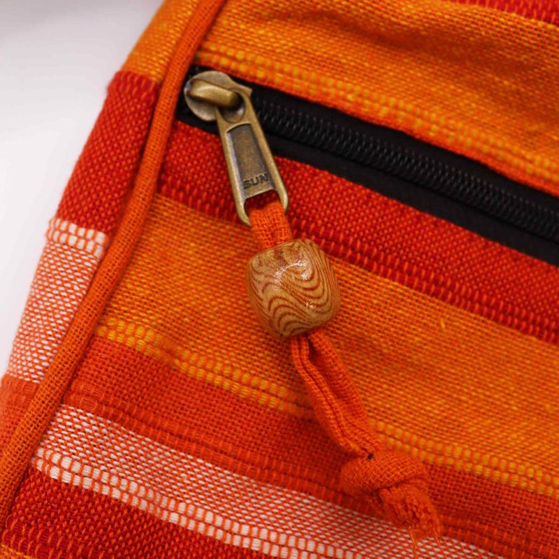 Lrg Nepal Sling Bag (Adjustable Strap) - Sunrise Orange