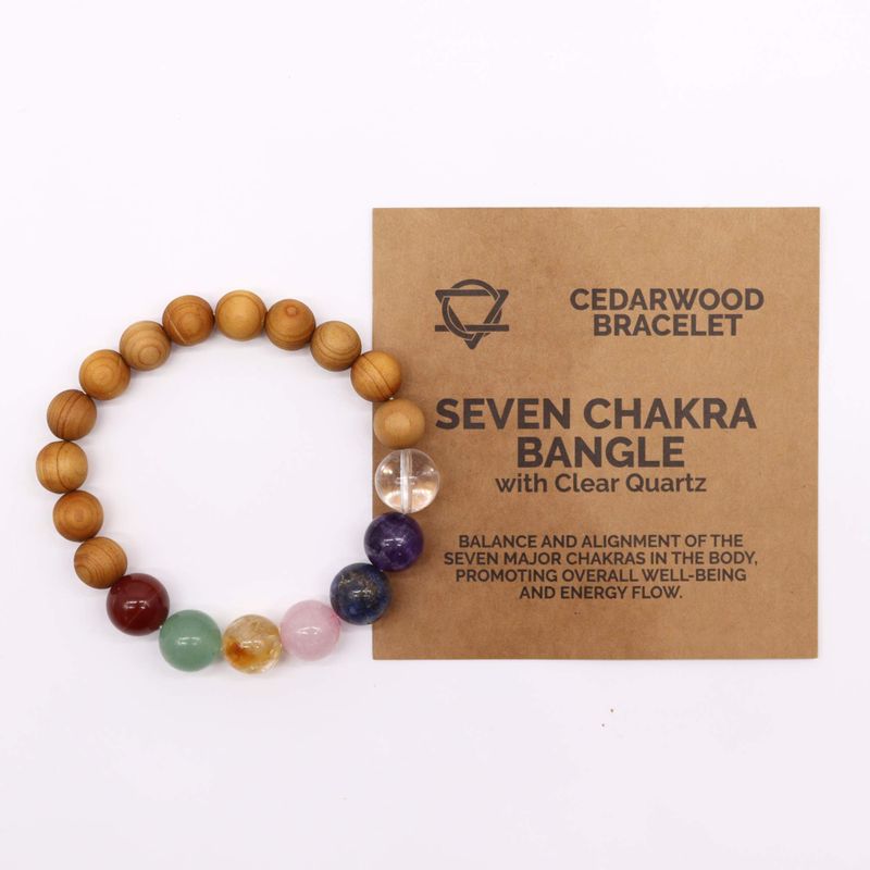 Cedarwood & Seven Chakras Bangle