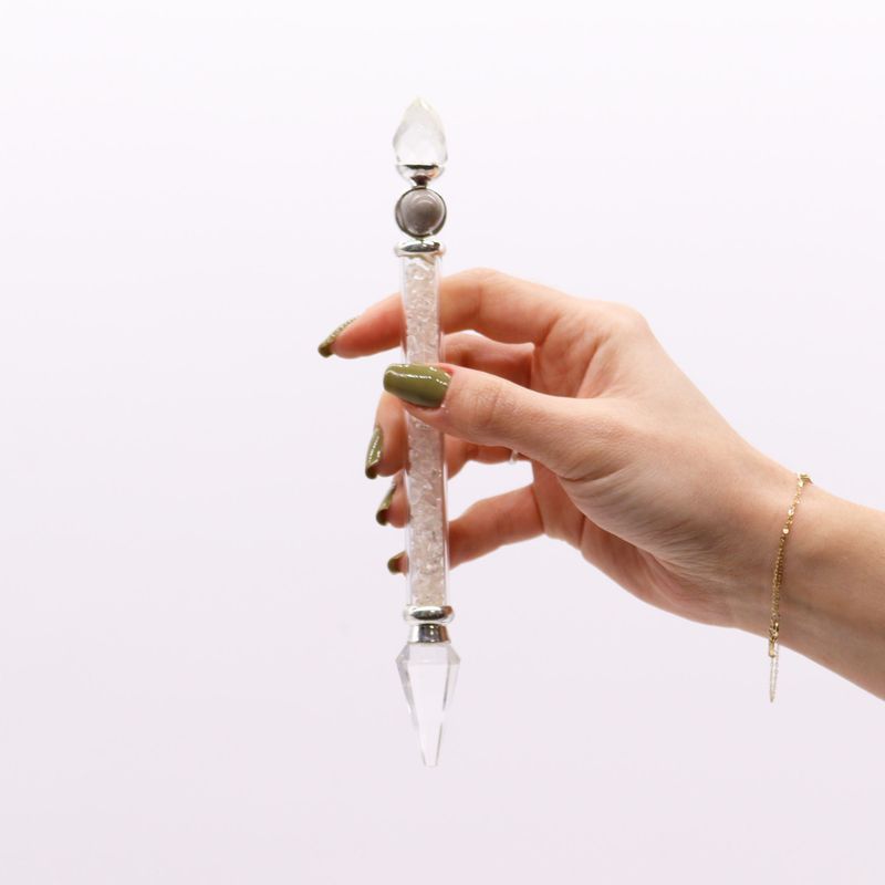 Shiva Lingam Magic Wand - 19.5 cm - Rock Quartz - Wisdom