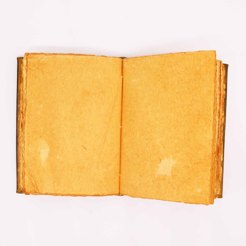 Hefty Coffee Tan Book - Zinc Owl Decor - Deckle Edges Pages - 10x7"