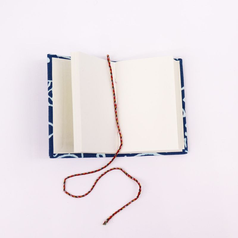 Block Print Assorted Cotton Bound Notebook 7x10cm (display pack)