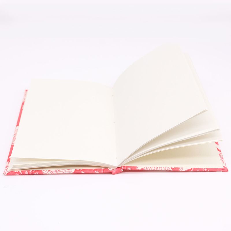 Cotton Bound Notebook 20x15cm - 96 pages - Pink Floral