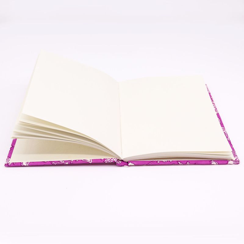 Cotton Bound Notebook 20x15cm - 96 pages -Antique Fuchia