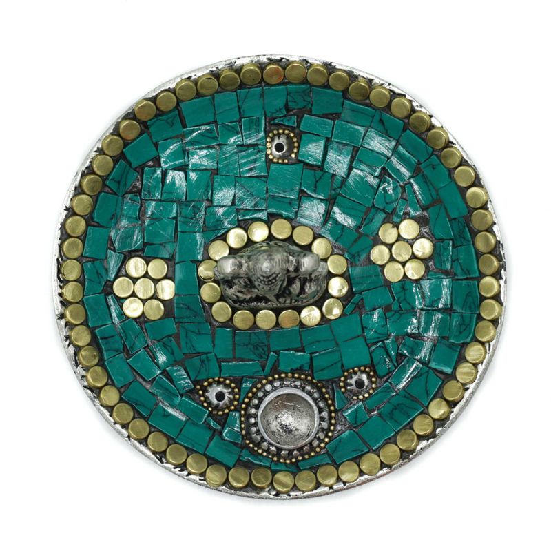 Ganesha Plate Tibetan Decor Cone & Stick Holder