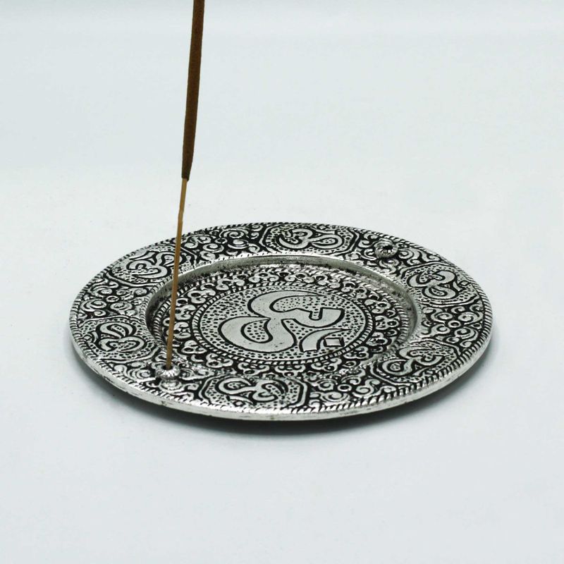 Om Round Incense Holder 11cm