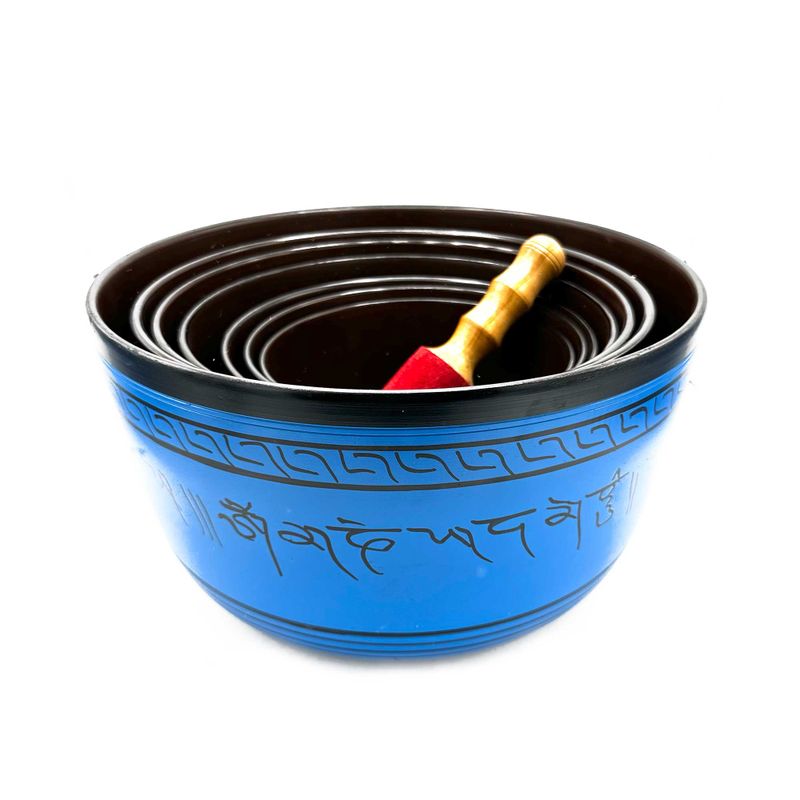 Small Chakra Set of Seven Singing Bowls (13.5-23cm)