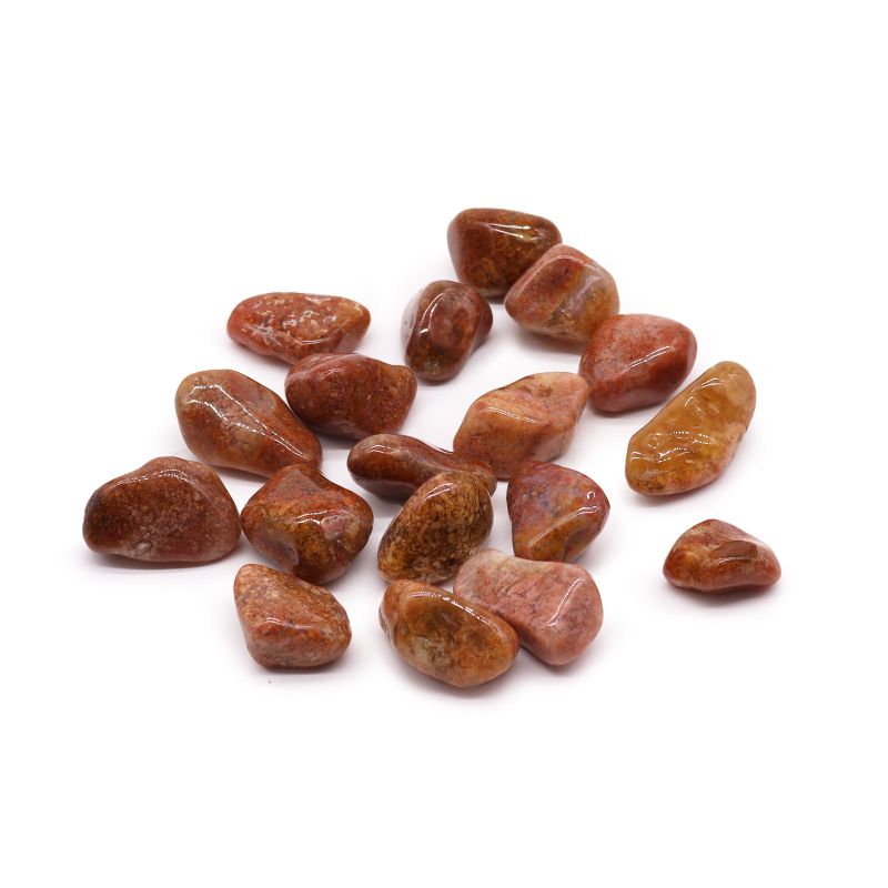 XL Tumble Stones - Agate Pink Moss