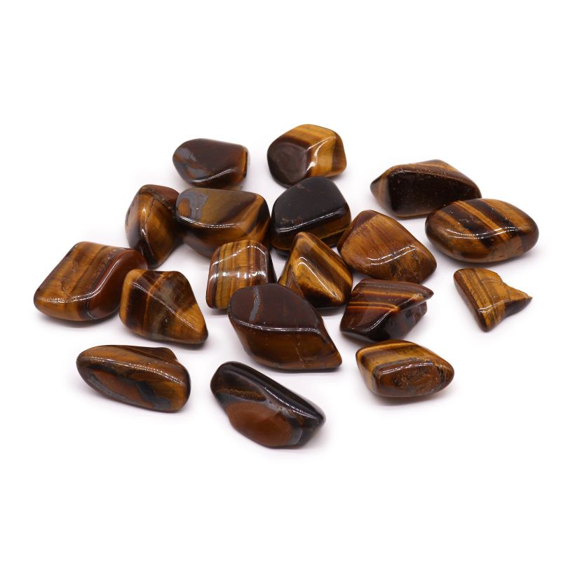 XL Tumble Stones - Tiger Eye - Gold