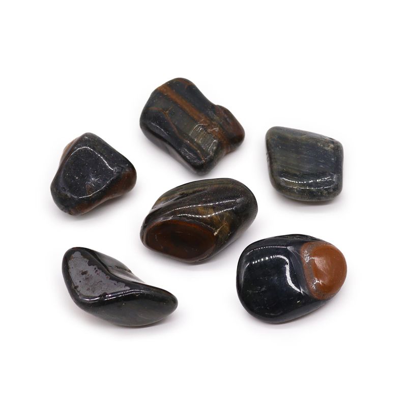 Large African Tumble Stones - Tigers Eye - Blue