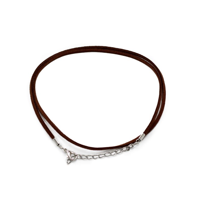 Faux Leather Pendant Cord - 2.5mm x 55cm - Dark Brown A010