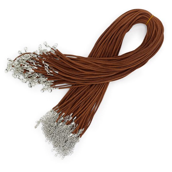 Faux Leather Pendant Cord - 2.5mm x 55cm - Dark Brown A010