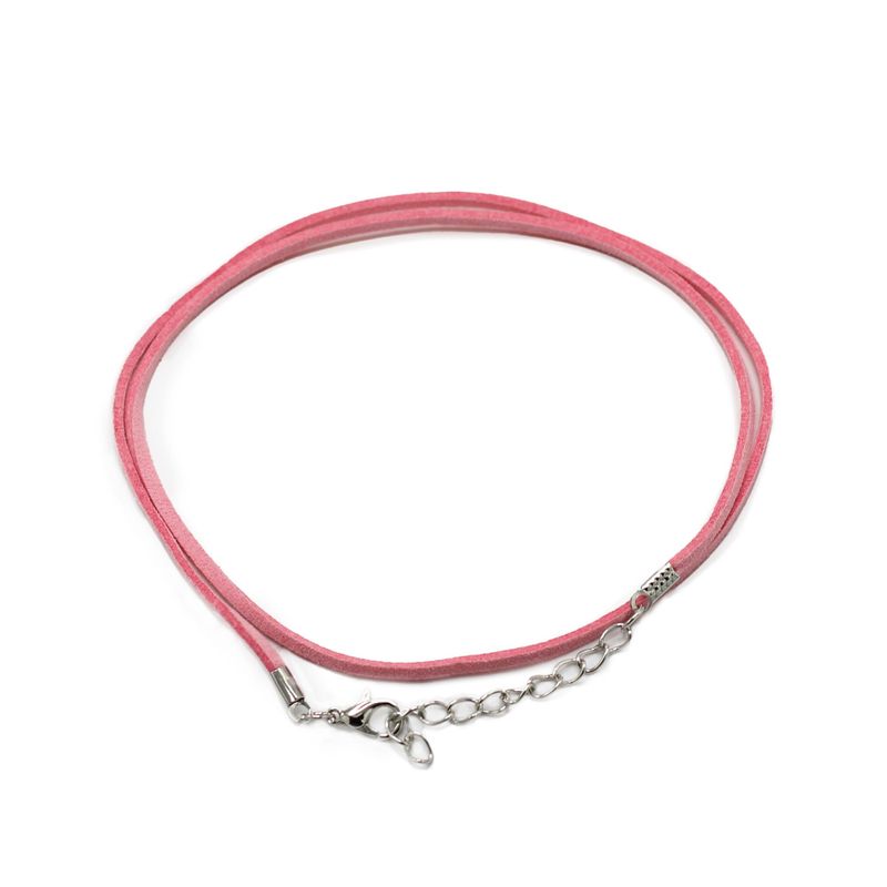 Faux Leather Pendant Cord - 2.5mm x 55cm - Pink A064