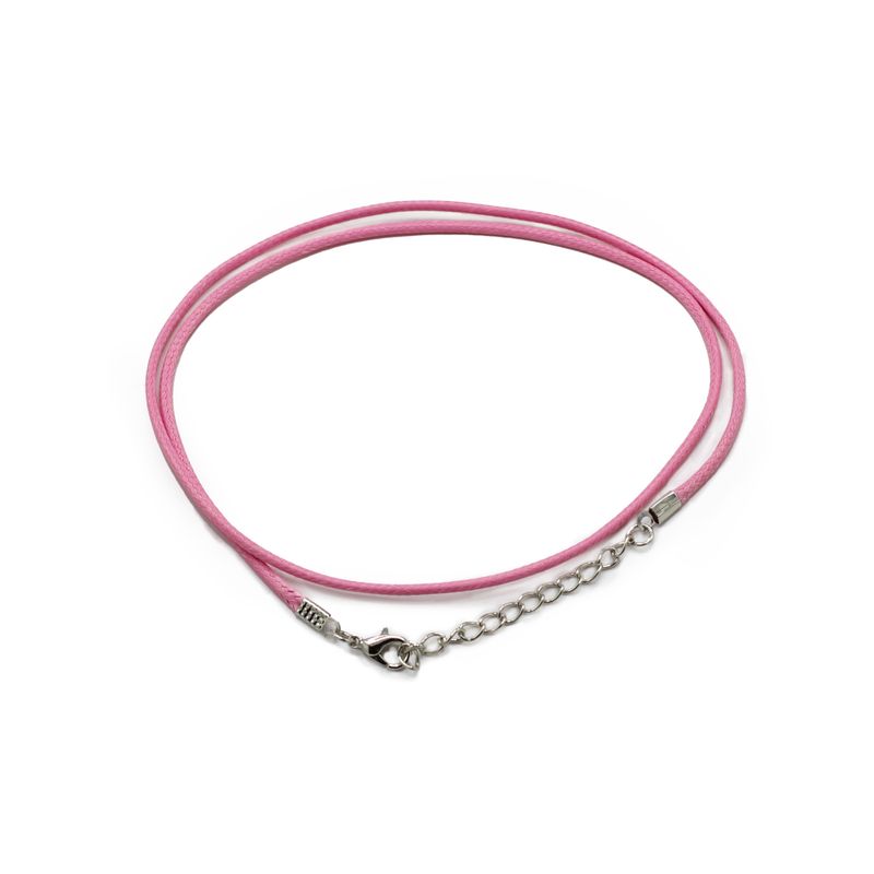 Waxed Pendant Cord - 2mm x 55cm - Pink 102