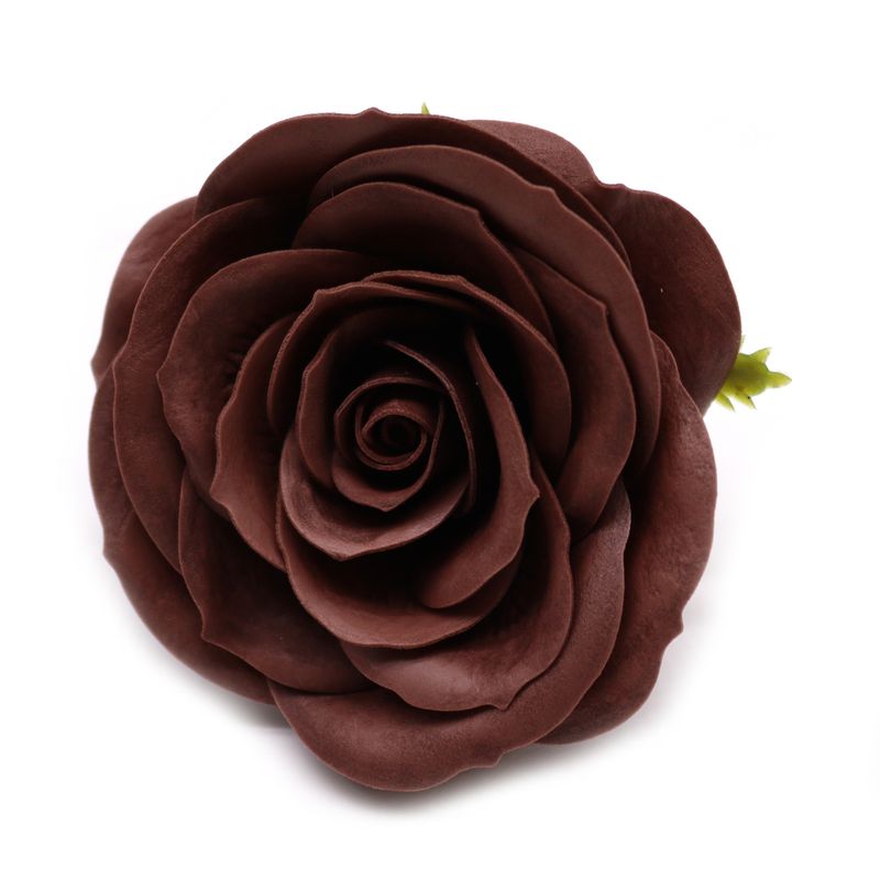 Craft Soap Flower - Lrg (7-Layer) Vintage Rose - Royal Chocolate
