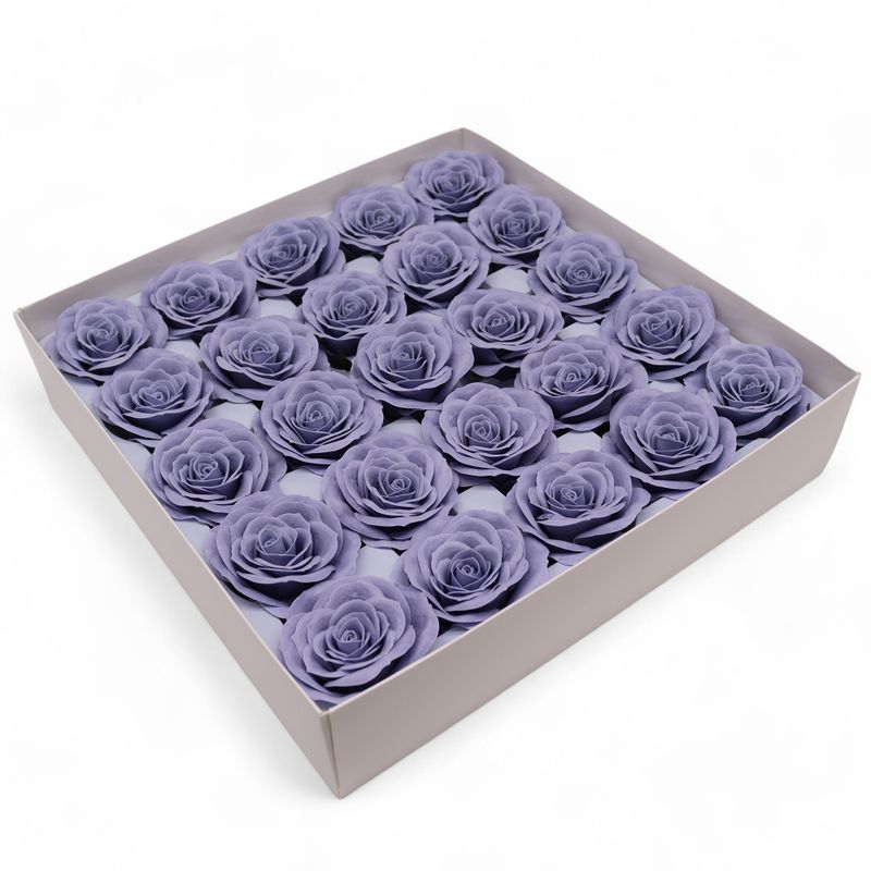 Craft Soap Flower - Lrg (7-Layer) Vintage Rose - Steel Blue